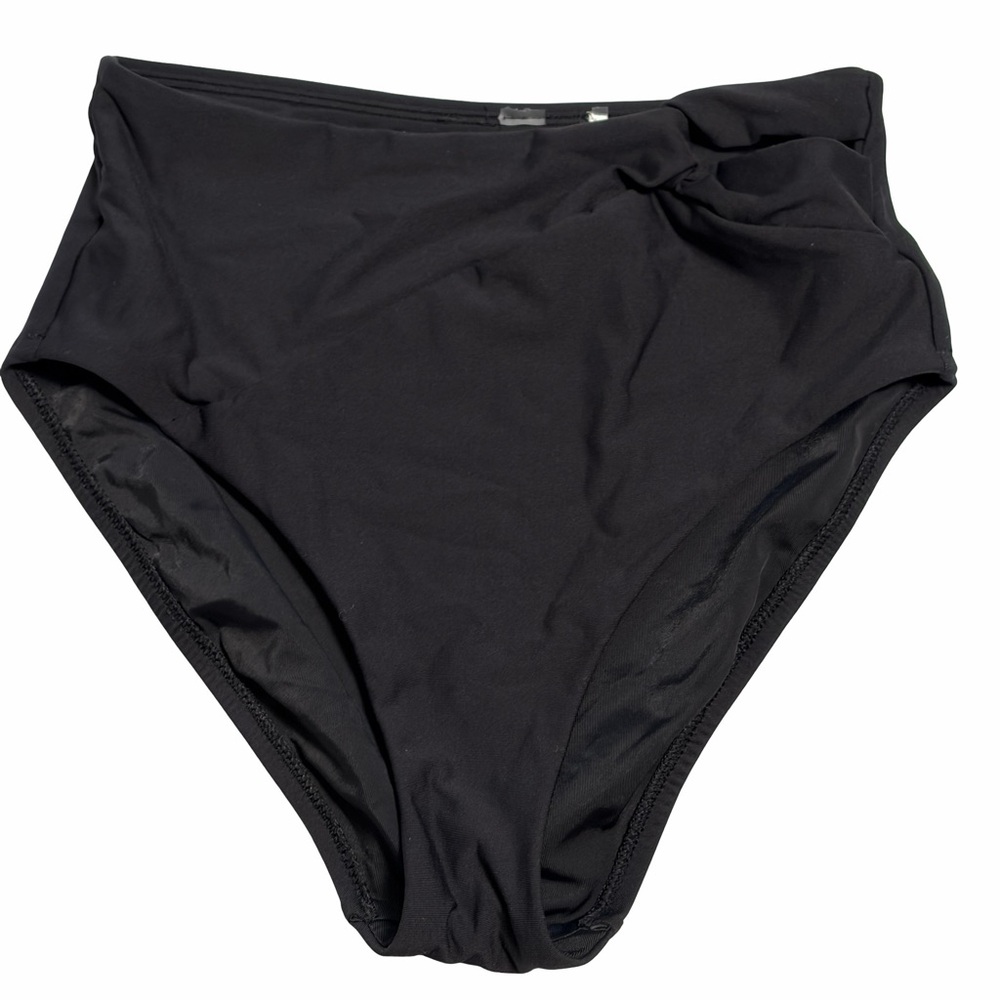CALIA Women's High Waisted Side Twist Swim Bottoms in Black, Size XS NWOT